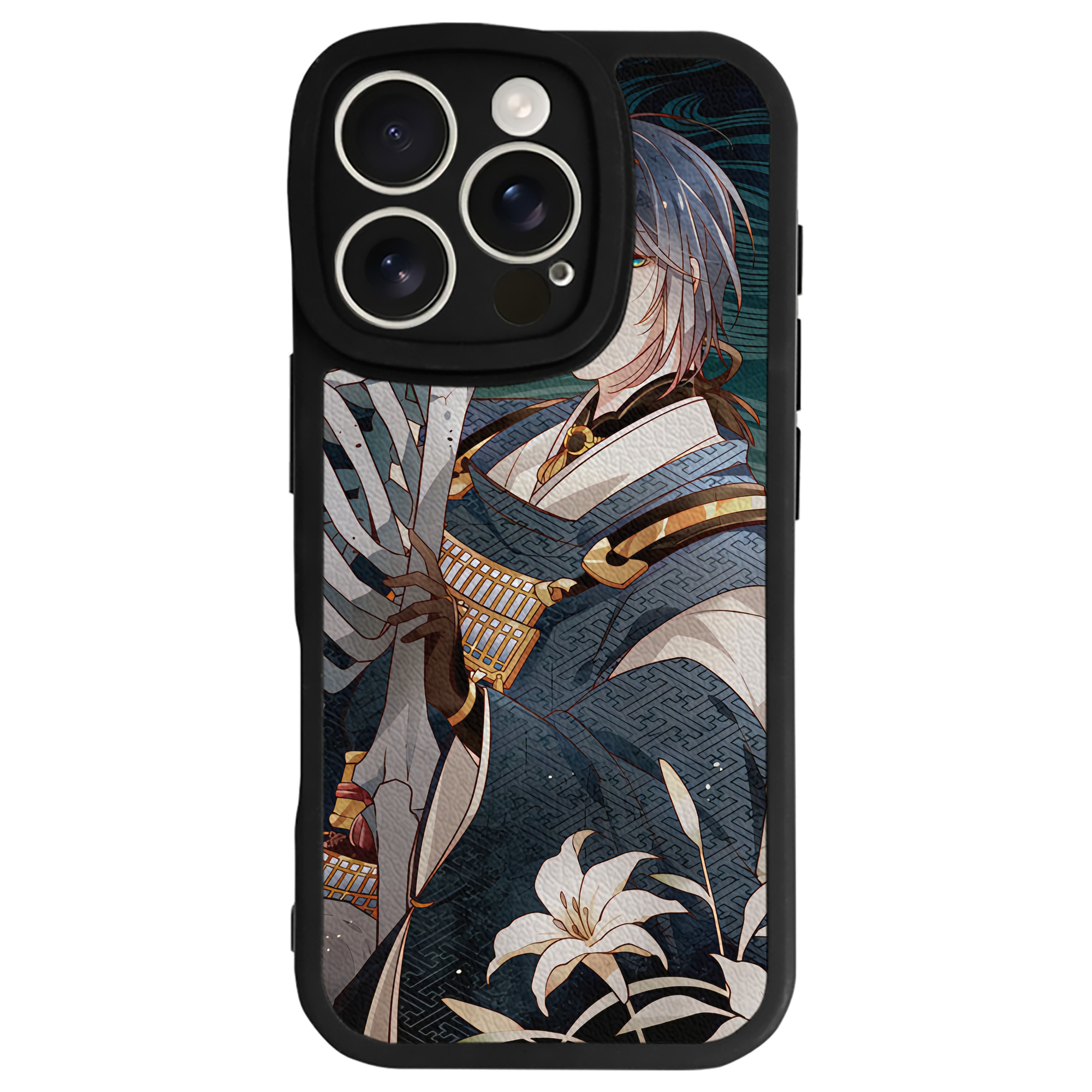 （画像用） 刀剣乱舞 Touken Ranbu 【iPhone 16シリーズ対応】シリコンスマホケース（レザー調） 材質：シリコン